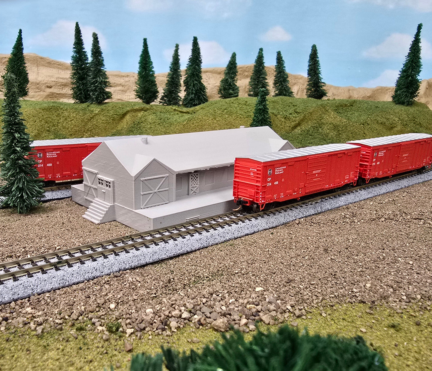Z scale Train station: Moving People and Goods