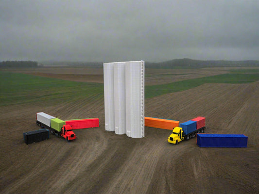 Z scale 3 Grain Trackside Elevators